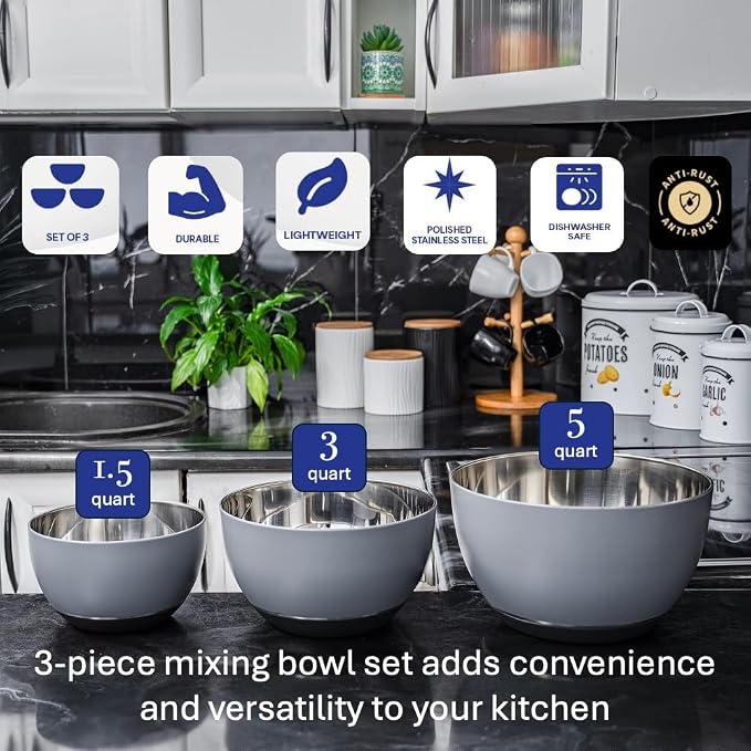 WHYSKO® Stainless Steel Mixing Bowls - Image 2