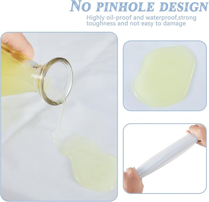 Hercicy 3 Pcs Heavy Duty Waterproof Aprons 47" PVC Vinyl Aprons Transparent - Image 3