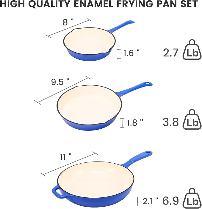 Hisencn Enameled Cast Iron Skillet - Image 2