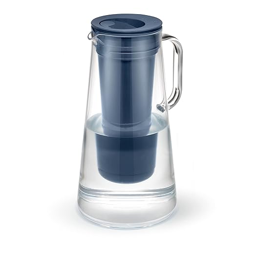 LifeStraw Home – Water Filter Pitcher, Midnight Blue, BPA Free Designed by LifeStraw