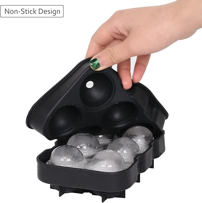 Ticent Ice Cube Trays, Silicone Sphere Whiskey Ice Ball Maker - Image 5