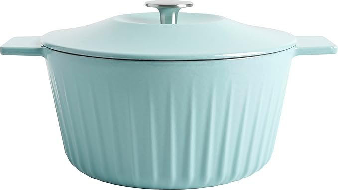 Martha Stewart Eastholm 5 QT Enameled Cast Iron Dutch Oven, Martha Blue by MarthaStewart