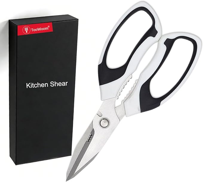 All-Purpose Kitchen Shears, Sharp Stainless Steel Kitchen Scissors by TooWoom