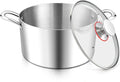 E-far 4 Quart Stock Pot, Tri-Ply Stainless Steel Cooking Pot by E-far