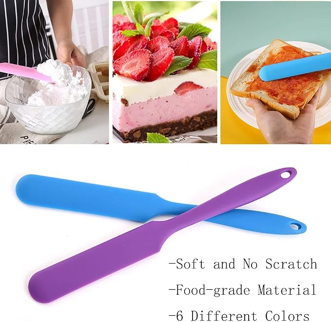 Small Silicone Spatulas Bulk for Kitchen, Cake Icing, Resin Craft, Mini Silicon - Image 2