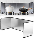 4 Sided Splatter Guard Foldable Stainless Steel Stove Splash Guard 11.8″ Height by Unknown