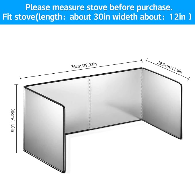4 Sided Splatter Guard for Frying Stove Top Stainless Steel Splatter Screens - Image 5