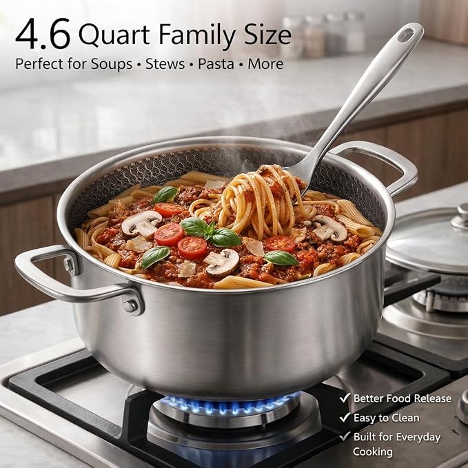 4.6 Qt Stainless Steel Stock Pot - Image 3