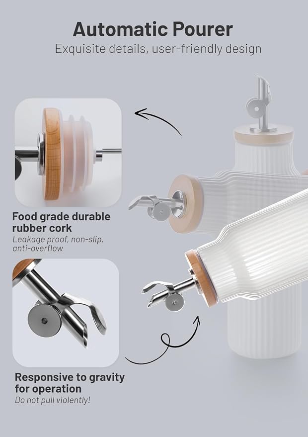 Nucookery 20oz Ceramic Olive Oil Dispenser Bottle - Image 4