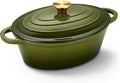 Oval Dutch Oven for Bread Baking, 4.5 Quart Non Stick Enameled Cast Iron Dutch by Kerilyn