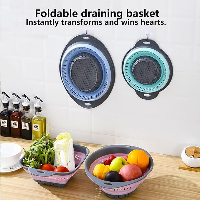 Collapsible Colander and Strainer, Silicone Strainer Colanders & Food Strainers - Image 7