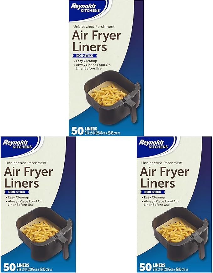 Reynolds Kitchens Air Fryer Liners Disposable, Unbleached Parchment Paper Sheets by ReynoldsConsumerProducts