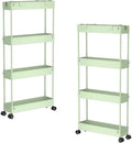 SPACELEAD 2-piece Set Slim Storage Cart 3 Tier, Bathroom Organizer Rolling by Home
