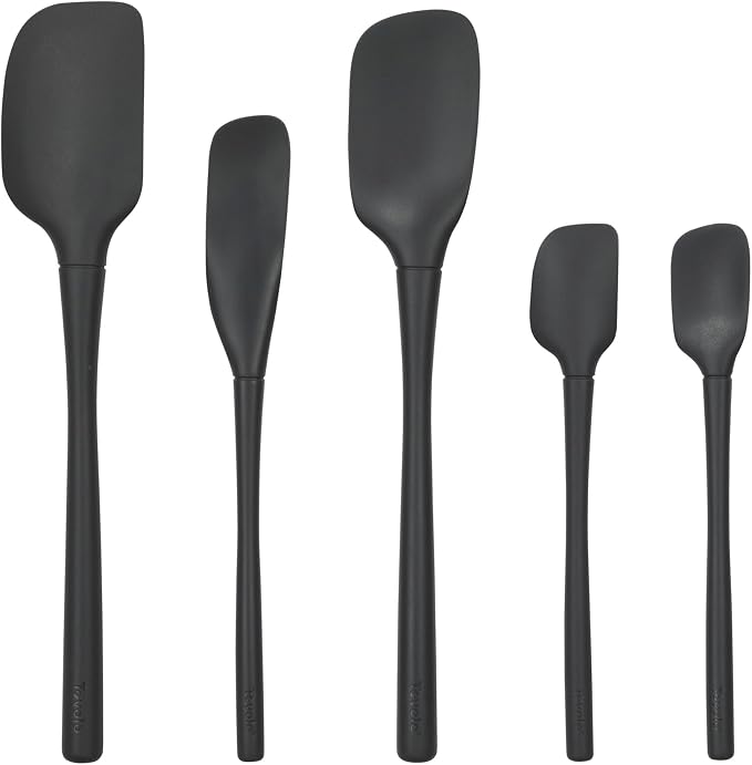 Tovolo Flex Core 5 Piece Silicone Spatula Set Heat Resistant All Silicone by Tovolo