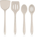 TeamFar Cooking Utensils Set of 4, Silicone Kitchen Utensils, Solid & Slotted by TeamFar