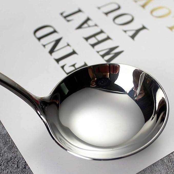 7.6'' Gravy Ladle Sauce Soup Spoon Heavy Duty 18/10 Stainless Steel - Image 5
