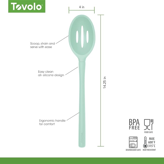 Tovolo Flex Core Silicone Slotted Deep Spoon - Image 6