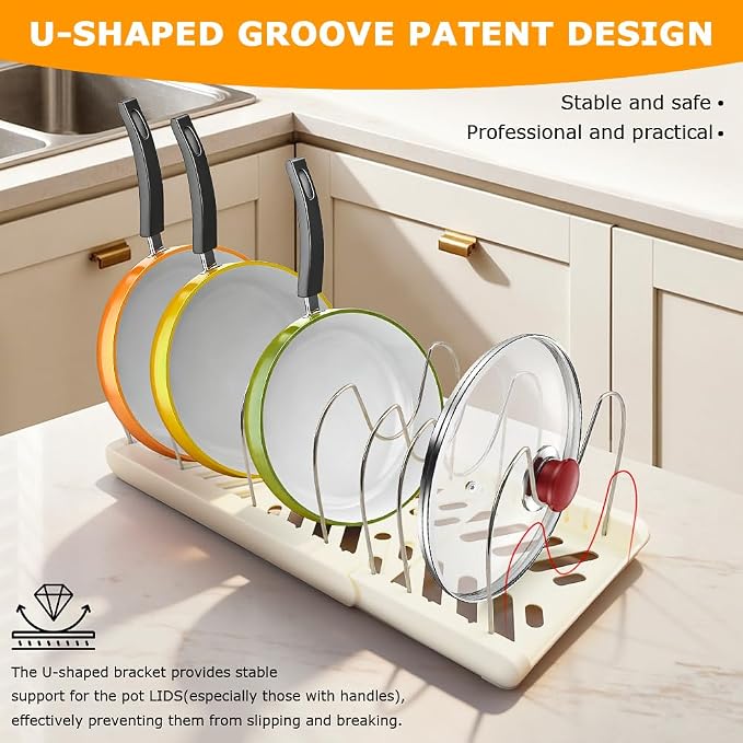 Expandable Pot and Pan Organizer Rack - Image 3