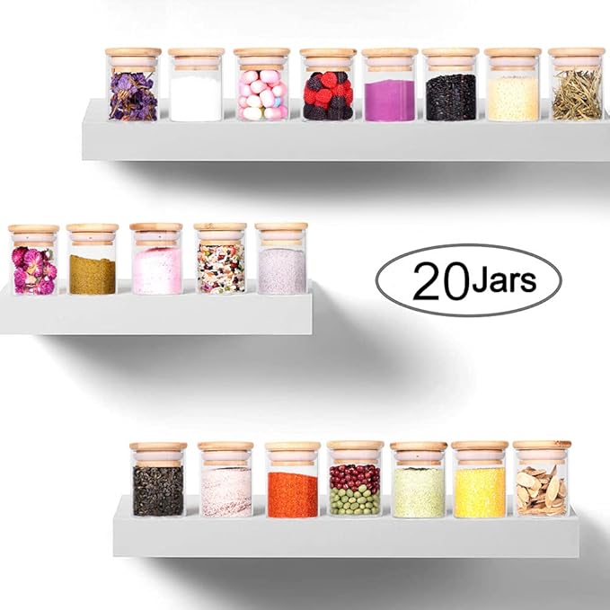 SAIOOL 20 Pack - 2.5 FL OZ Mini Spice Jars - Image 2