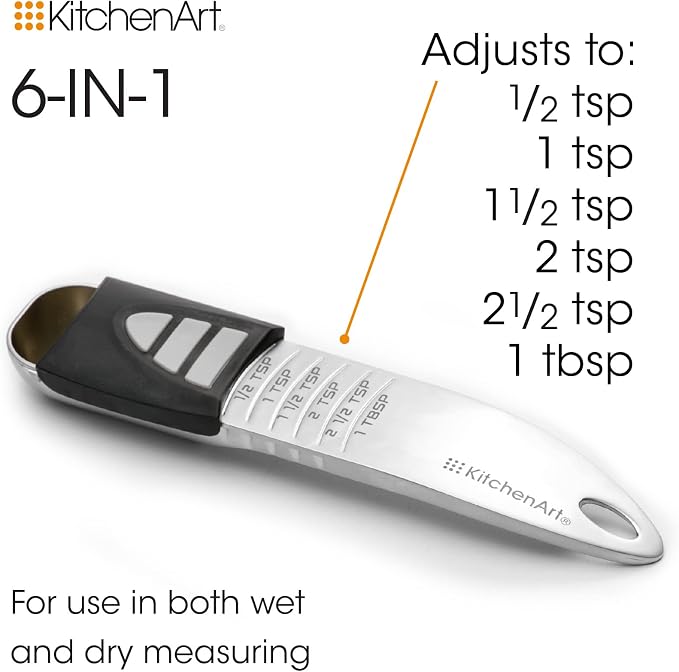 KitchenArt Pro Adjustable Measuring Set, Includes Adjustable Tablespoon - Image 6
