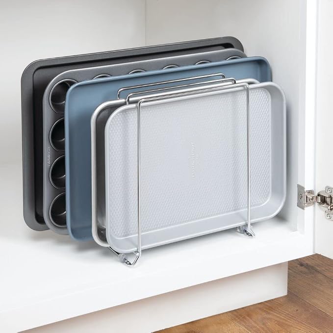 mDesign 5 Slot Pot and Pan Rack — Metal Wire Rack - Image 2