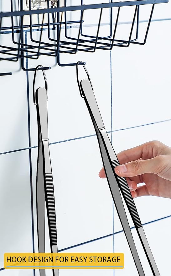 JETKONG 2 Pcs 12-Inch Food Tweezer Tongs, Stainless Steel Kitchen Tweezer - Image 4
