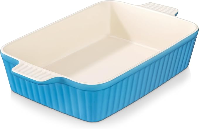 MALACASA 4.4 QT Baking Dish, 9x13 Large Casserole Dish by MALACASA