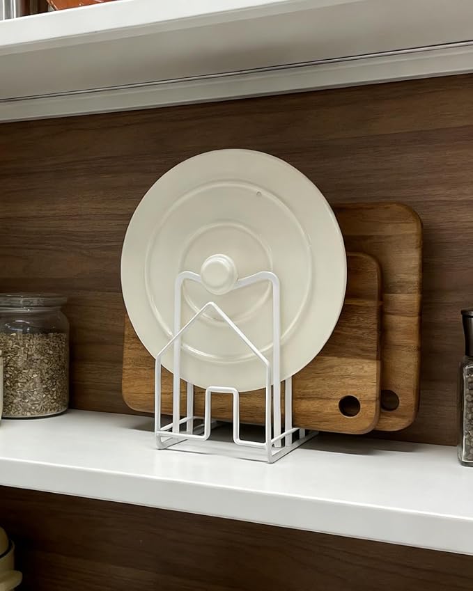 SUNFICON Cutting Board Rack Chopping Board Organizer Pot Pan Lids Holder Thin - Image 2