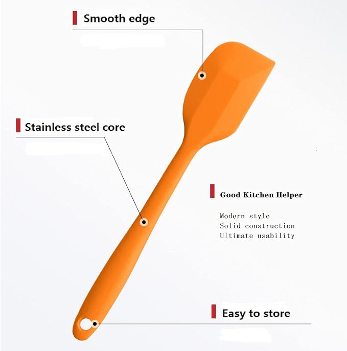 8 Pieces Silicone Spatulas, 8.5 inch Non-stick Spatulas - Image 5