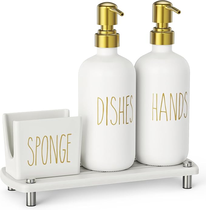 Cisily Kitchen Soap Dispenser Set Comes - Image 8