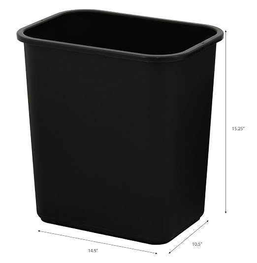 United Solutions 7 Gallon / 28 Quart Space Saving Trash Wastebasket, Fits Under - Image 2