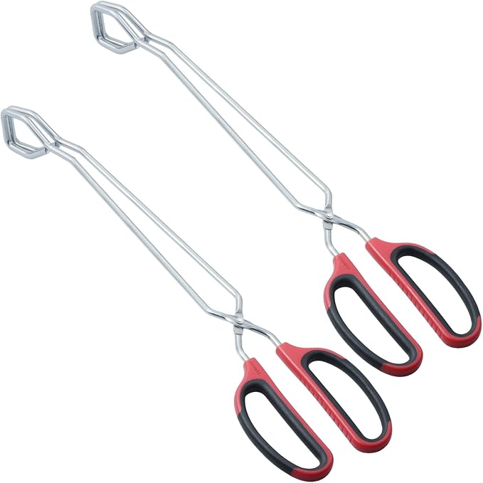 HINMAY Stainless Steel Scissor Tongs 15-Inch Heavy Duty Grilling Tongs by HINMAY