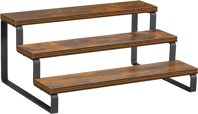 Giikin 3-Tier Spice Rack, 13.8 Inch Wood Step Shelf Countertop Spice Storage by Giikin