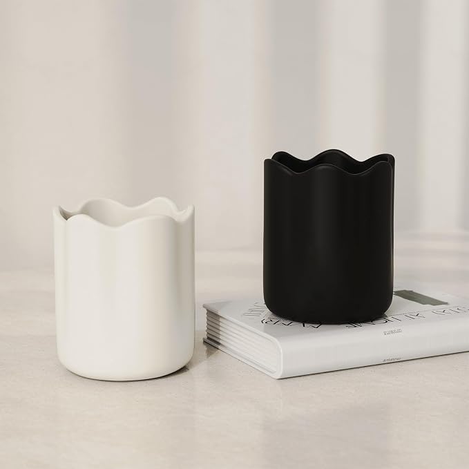 Ceramic Utensil Holder for Kitchen Counter, 6.2" Large Kitchen Utensil Holder - Image 7
