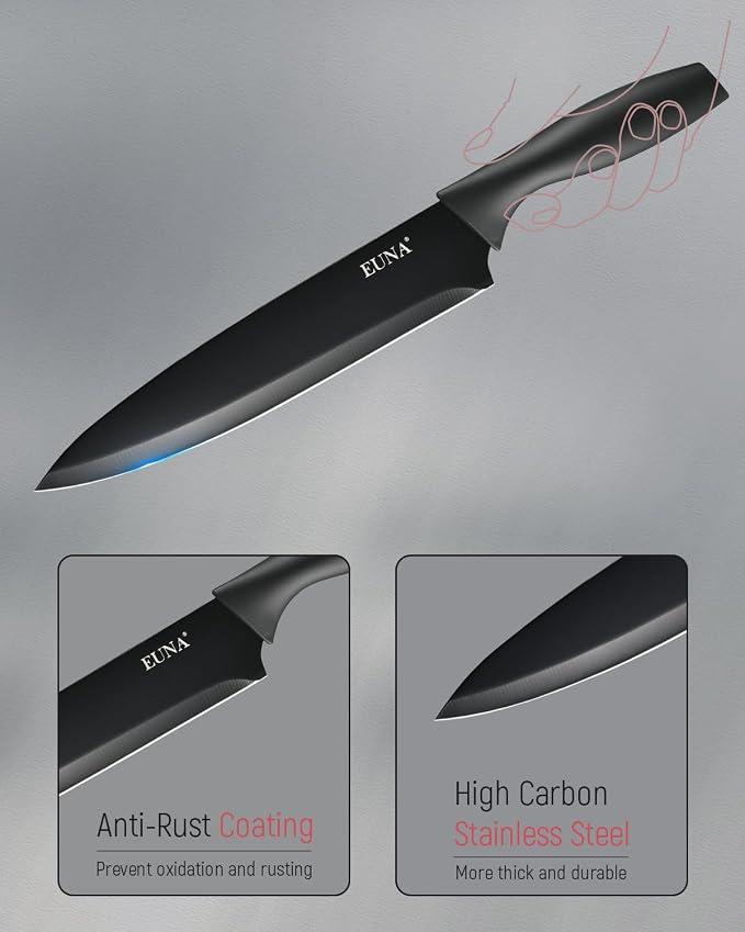 EUNA Kitchen Knife Set, German High-Carbon Stainless Steel Knife Sets - Image 8