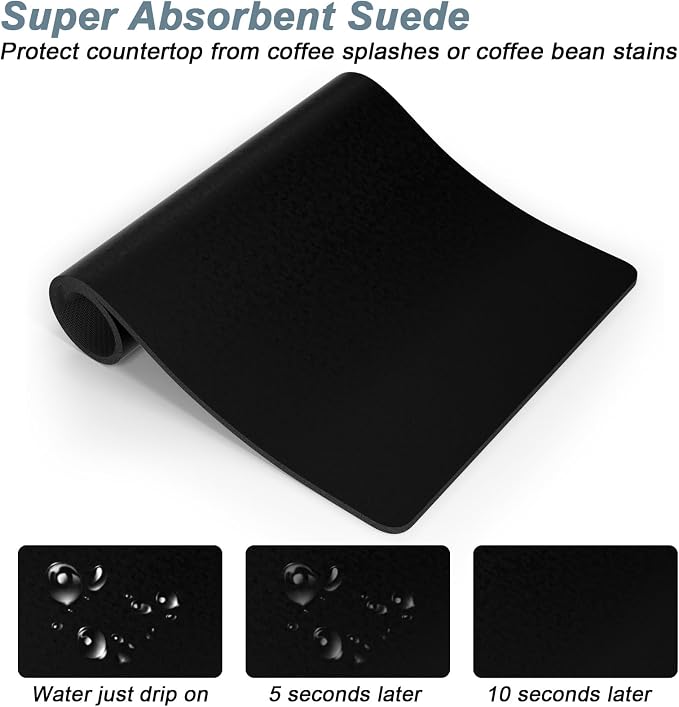 Rnivvi Coffee Mat, Hide Stain Rubber Backed Absorbent Dish Drying Pad - Image 3