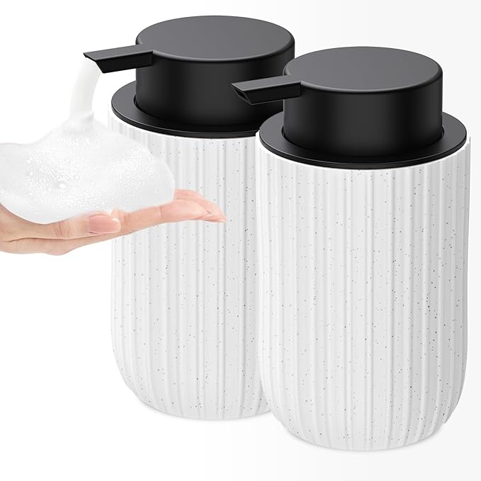 Ceramic Foaming Soap Dispenser, 12 oz Bathroom Foam Hand Soap Dispenser by Dlirho