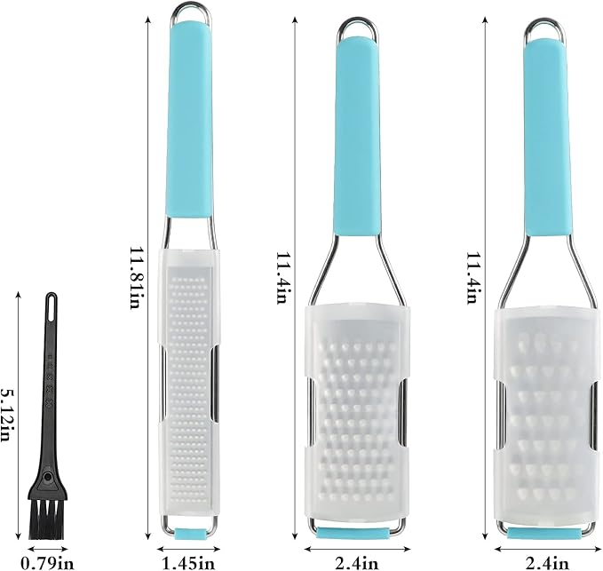 Cambom Cheese Grater Citrus Zester Lemon Zester Pack of 3-304 Stainless Steel - Image 5