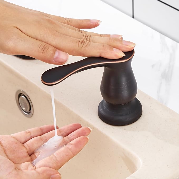 GAGALIFE Kitchen Sink Soap Dispenser Oil Rubbed Bronze, Built in Soap Dispenser - Image 6