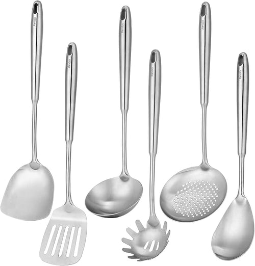 18/10 Stainless Steel Kitchen Utensils Set, Skimmer Spoon, Pasta Serve by Standcn
