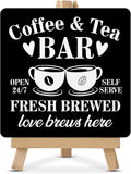 Coffee Tea Bar Decor, Coffee and Tea Bar Wood Sign by HOIJAUMAI
