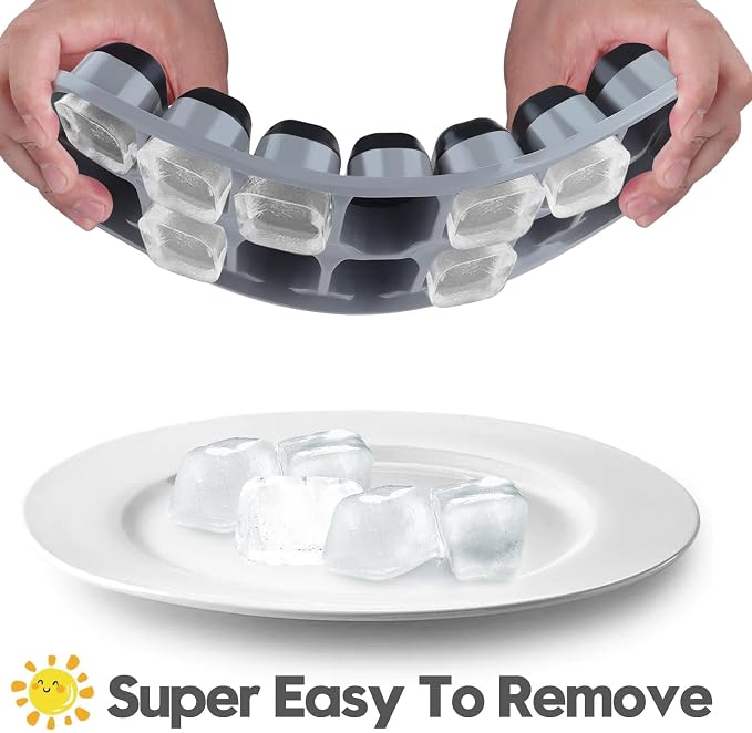 Ice Cube Tray 4 Pack, Easy-Release & Flexible 56 pcs Silicone Ice Cube Trays - Image 2