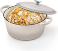 TeamFar 5Qt Dutch Oven, Enameled Cast Iron Dutch Oven by TeamFar