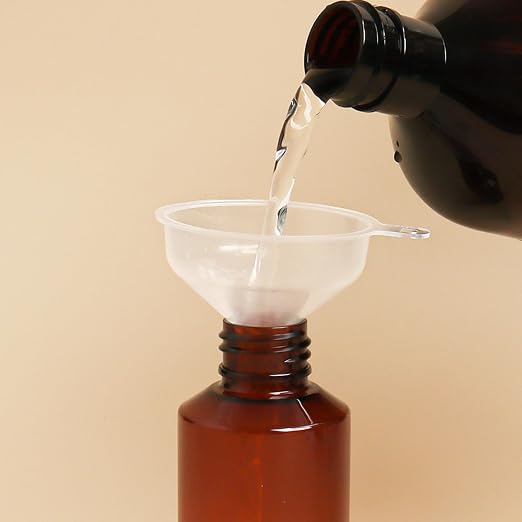 12 Pack Small Funnels for Kitchen use Filling Bottles Clear Polyethylene Funnel - Image 5