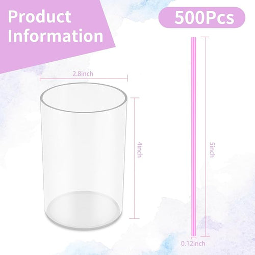 500 Pcs Lavender Purple Coffee Stir Sticks Set Lilac Purple Cocktail Straws - Image 2