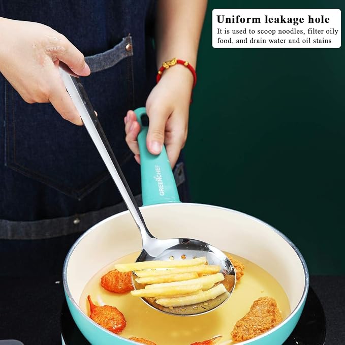 Stainless Steel Kitchen Utensils Set, 4-Piece – Slotted Turner, Solid Turner - Image 5