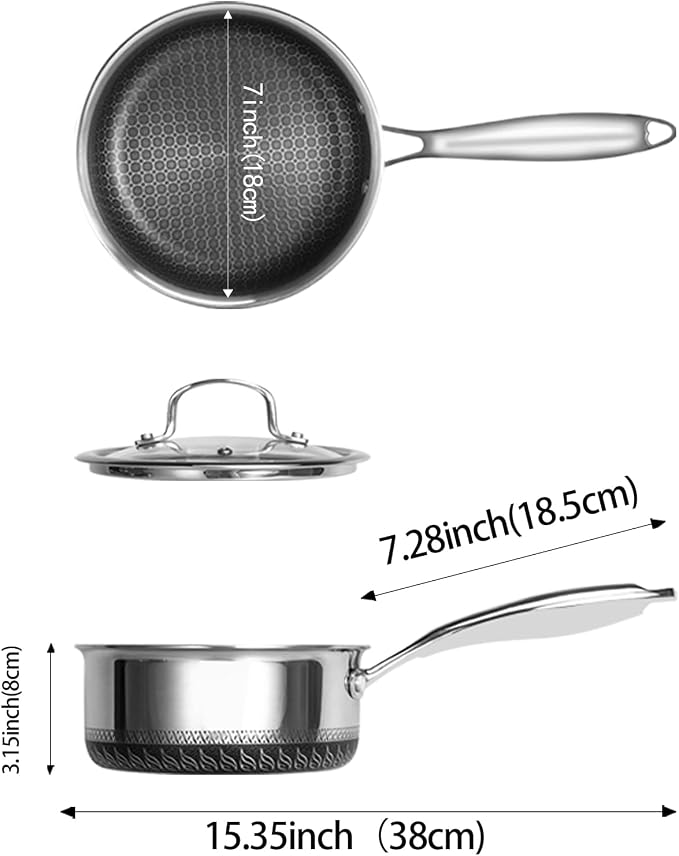 USELUCK Nonstick 2-QT Saucepan - Image 2