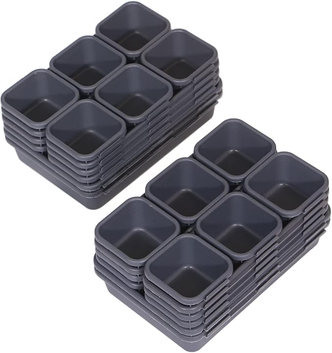 TENABORT 42 Pack Interlocking Desk Drawer Organizer Tray Dividers Plastic - Image 6