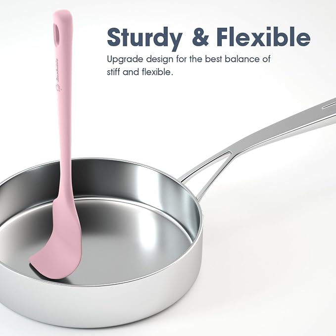 ChefAide 5 Pieces Silicone Spatula Set, Food Grade Rubber Spatula, Upgrade - Image 5