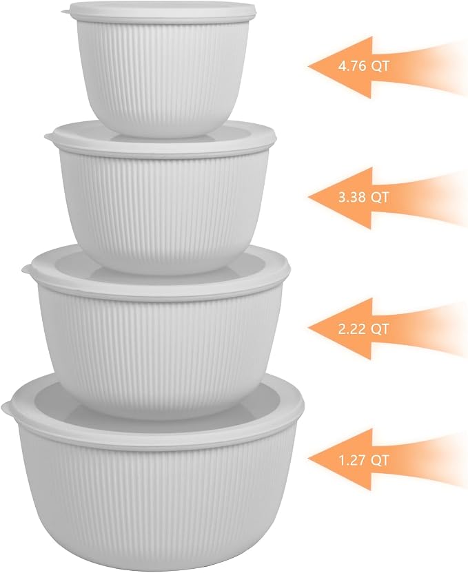 BoxedHome Nesting Plastic Mixing Bowls, BPA-Free Plastic, Microwave and - Image 8